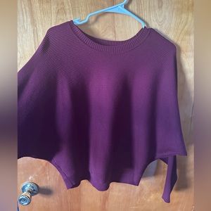 Red slouchy sleeve sweater